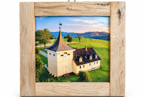 Handgemachter Holzrahmen Glockenturm