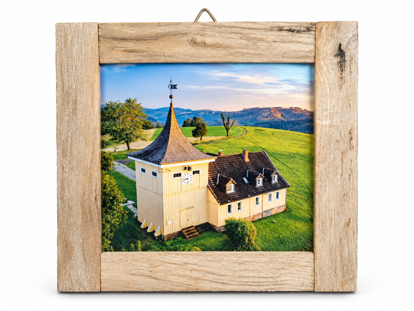 Handgemachter Holzrahmen Glockenturm