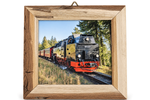 Handgemachter Holzrahmen Brockenbahn